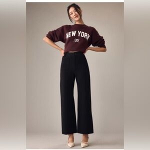 THE COLETTE CROPPED WIDE-LEG PONTE PANTS BY MAEVE Size 29P